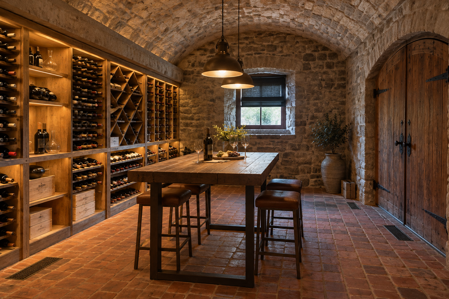 Wine Cellar & Tasting Room garage conversion example
