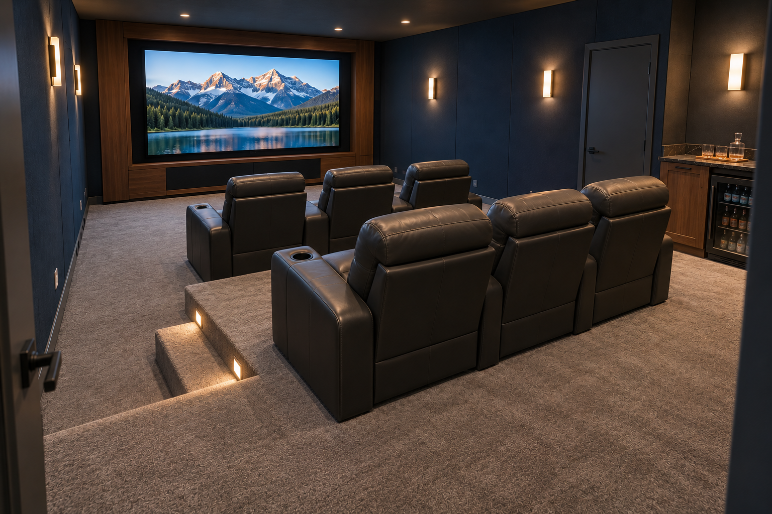 Home Theater & Media Room garage conversion example